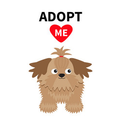 Adopt Me Cute Dog Sign Stock Vector (Royalty Free) 71763850