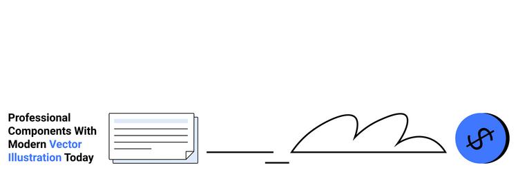 document outline with abstract flow lines vector image