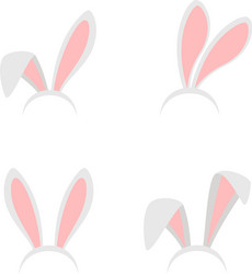Easter bunny ears mask set Royalty Free Vector Image