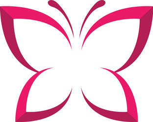 beauty butterfly logo template icon design vector