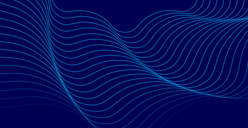 blue glowing curved wavy lines abstract futuristic Vector Image