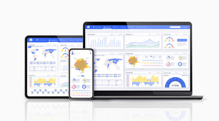 Dashboard Analytics & Data Visualization vector image