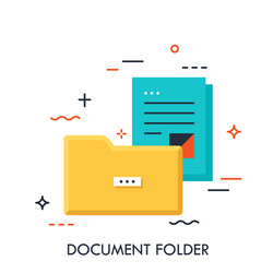 Documentation folder concept vector