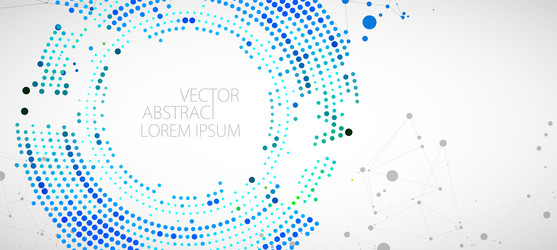 halftone science background with connecting dots vector image