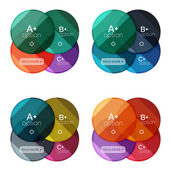 set of round option diagram template for your data vector image