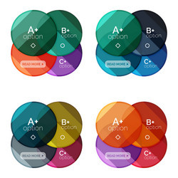 Set of round option diagram template for your data vector