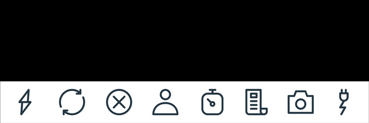 user interface line icons linear set quality vector image
