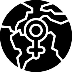 earth icon feminism related Vector Image