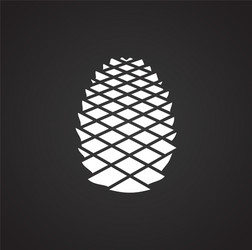 pine cone icon on background for graphic and web vector image