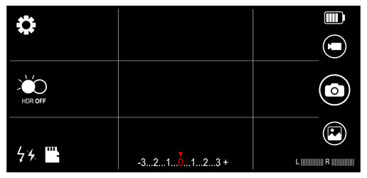 Viewfinder and button a cellphone camera indicator vector