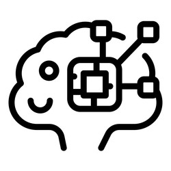 artificial intelligence is learning and processing vector image