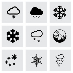 Snow icon set vector