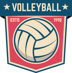 Volleyball Emblem Template Vector Image