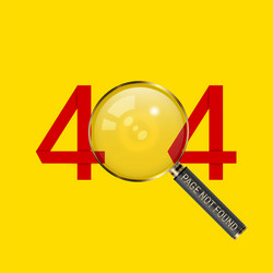 404 page not found design template error vector image