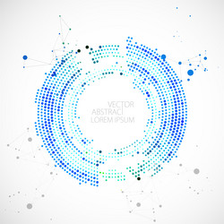 halftone science background with connecting dots vector image