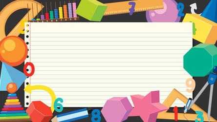 math element object with notebook background vector image