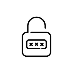 password and lock secure account access pixel vector