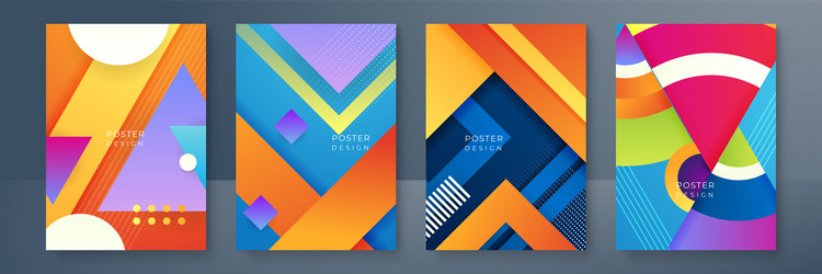 bright gradient color abstract line pattern vector image