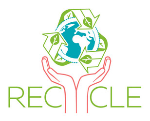 Hand Lettering Recycle Reduce reuse refuse recycle lettering Royalty Free Vector