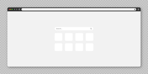 blank web browser window with tab toolbar vector image