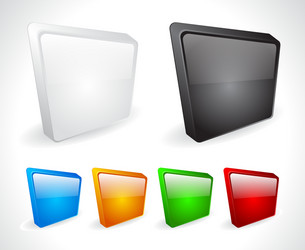 color 3d buttons for web vector