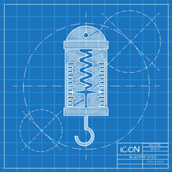flat physics dynamometer vector image