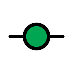 Git commit icon line isolated on white background vector