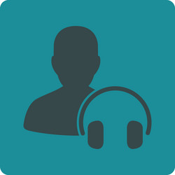 operator icon from commerce buttons overcolor set vector image