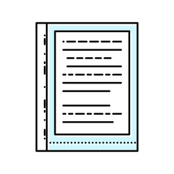 Page document file color icon vector