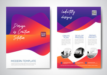 Template design for brochure annualreport vector