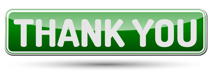 Thank you - abstract beautiful button with text vector