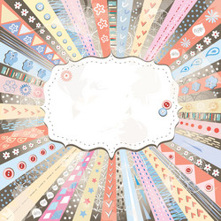 vintage pattern design background with empty space vector image