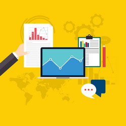 Web Analytics & Development Icons vector image