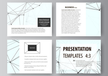 set of business templates for presentation slides vector