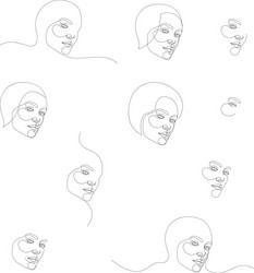 set minimal and abstract continuous line vector image