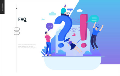 FAQ Web Template - Questions & Answers vector