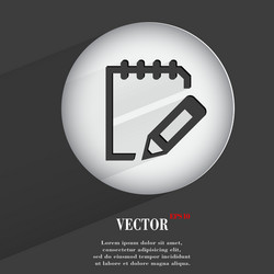 Flat modern web button with long shadow and space vector