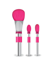 set of makeup brushes vector