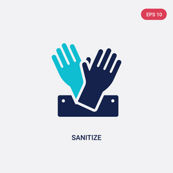 Two color sanitize icon from cleaning concept vector