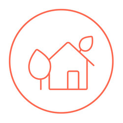 eco-friendly house line icon vector