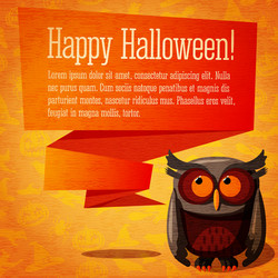 happy halloween cute banner or greeting card vector