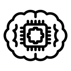 artificial intelligence chip processing data vector image