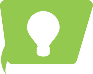 regular lightbulb within conversation bubble icon vector image