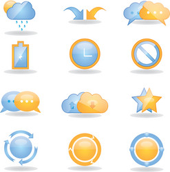 Shiny web icons vector