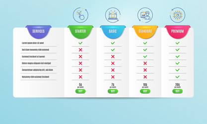 checkbox presentation and best manager icons set vector