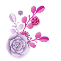 peony blossom and abstract florals pattern Vector Image