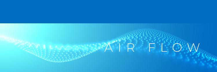 air waves with depth of field particle stream vector image