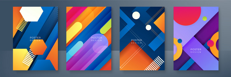 bright gradient color abstract line pattern vector image