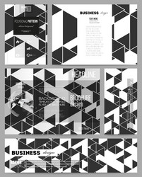 set of business templates for presentation vector image
