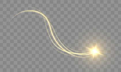 dynamic golden waves light line bokeh effect vector image